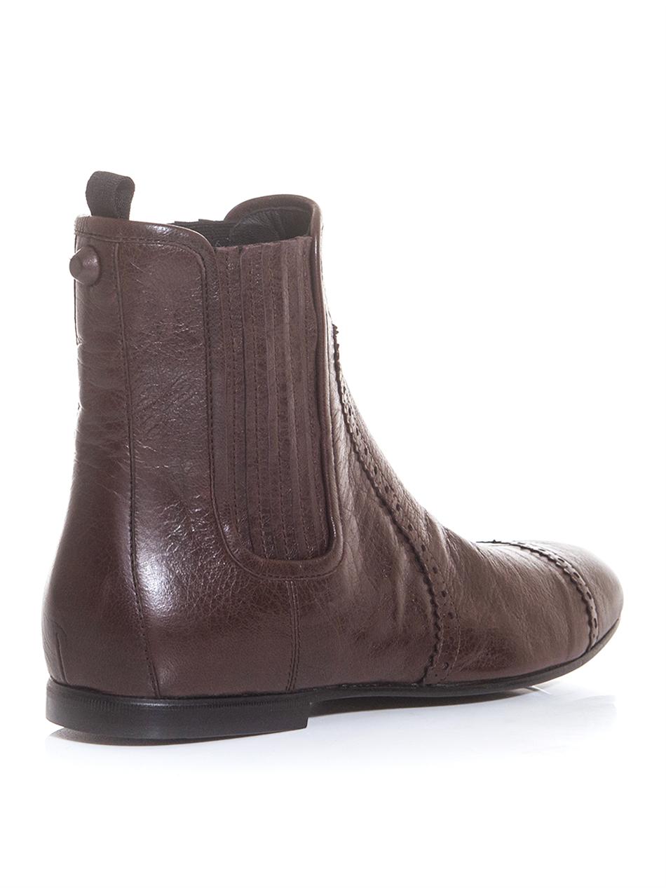 balenciaga boots brown
