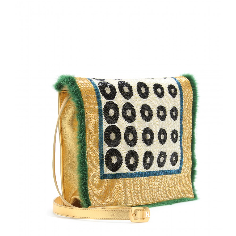 fendi beaded clutch