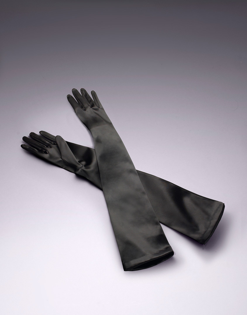 Agent provocateur Long Satin Glove Black in Black | Lyst