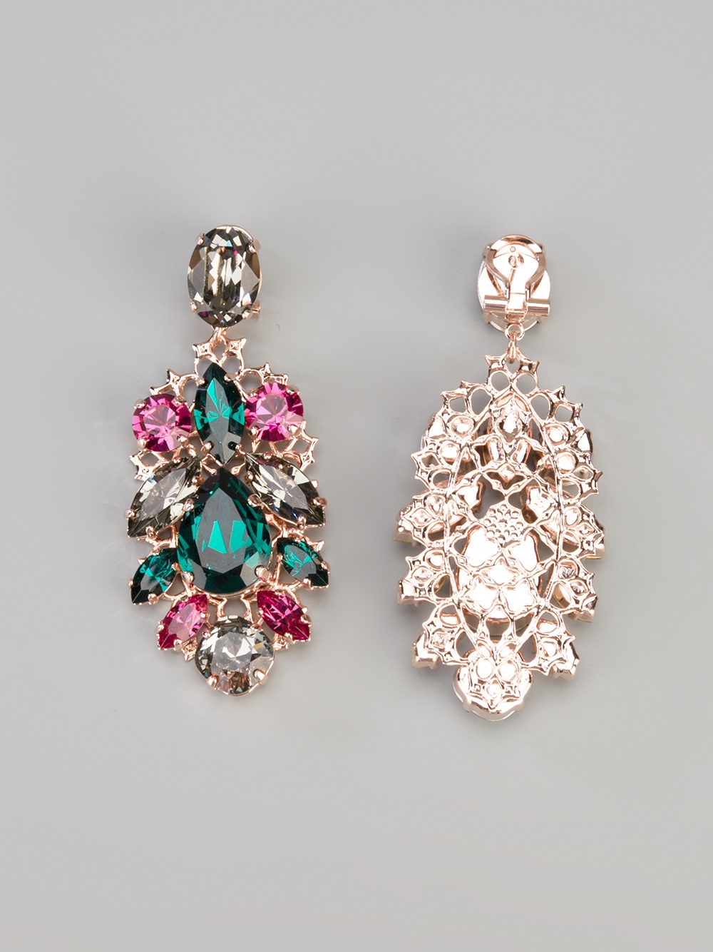 Anton heunis Swarovski Crystal Earrings in Multicolor (metallic) | Lyst