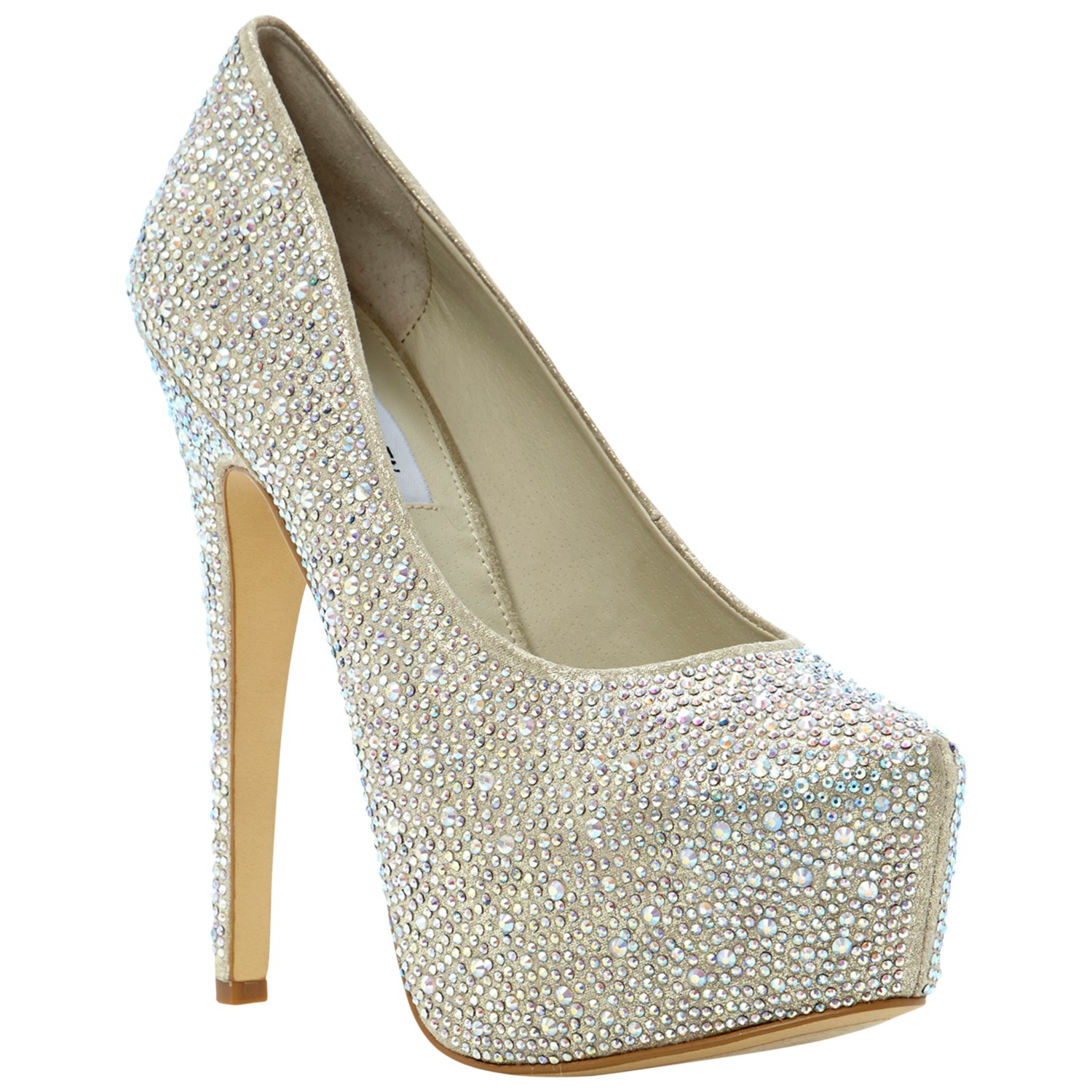 Steve madden Deeva Rhinestone-embellished Courts in Silver (Champagne ...