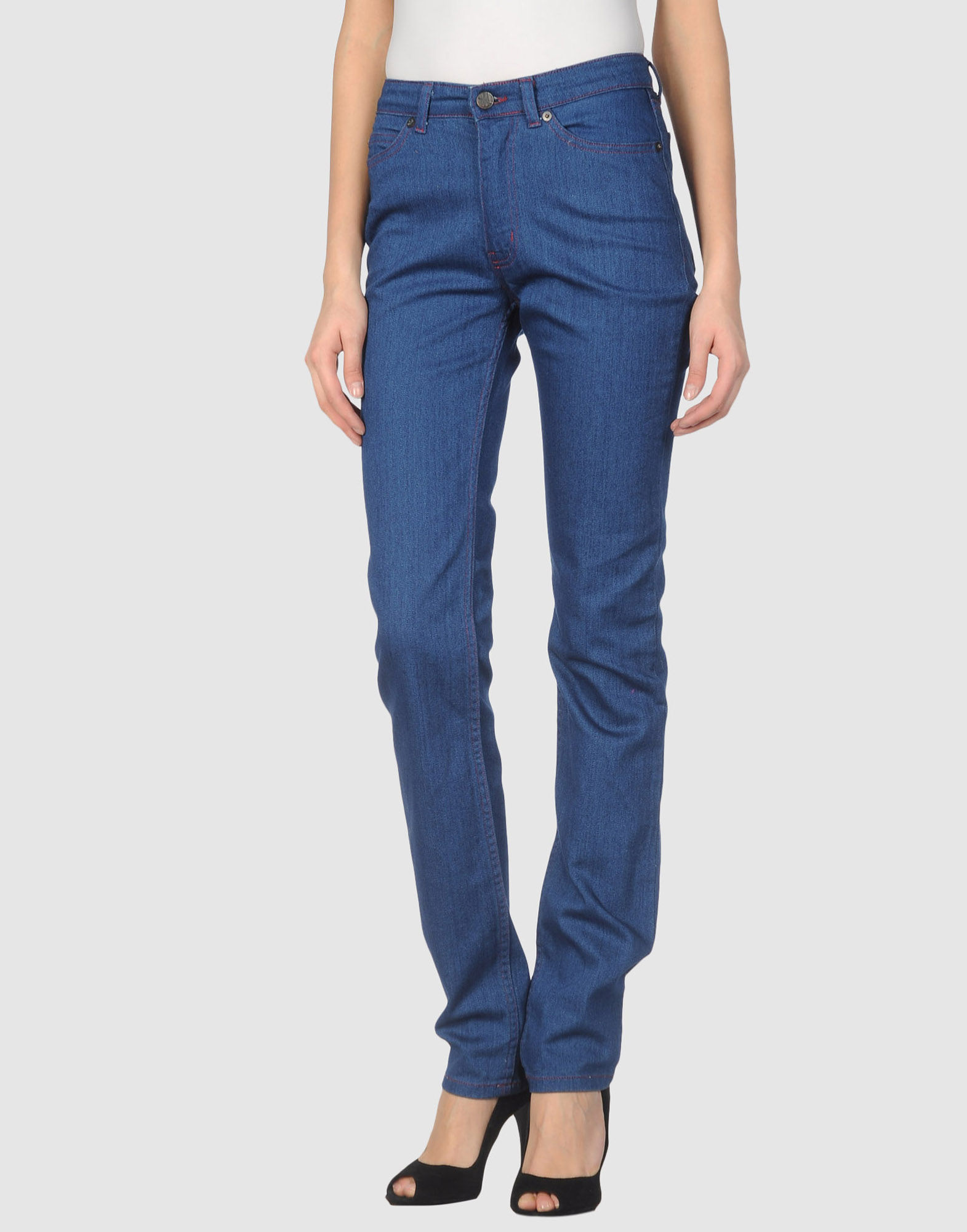 Lips Jeans Denim Trousers in Blue Lyst