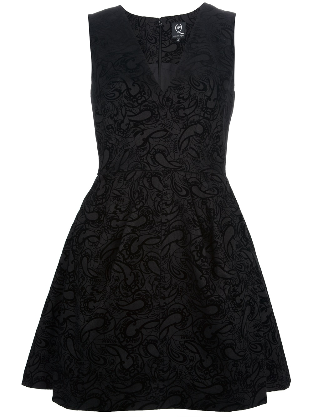 Mcq Flocked Paisley Dress in Black | Lyst