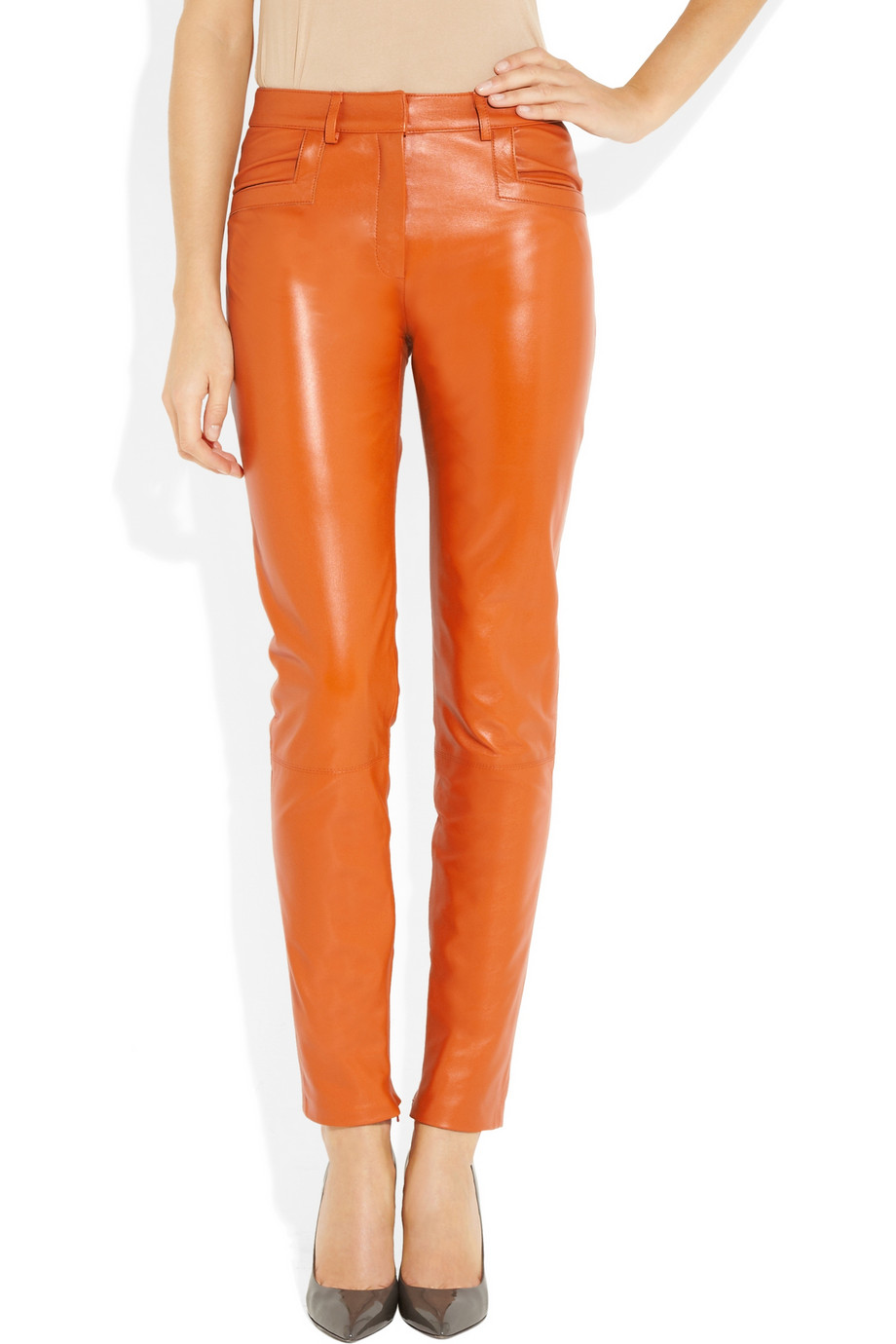 orange black pants