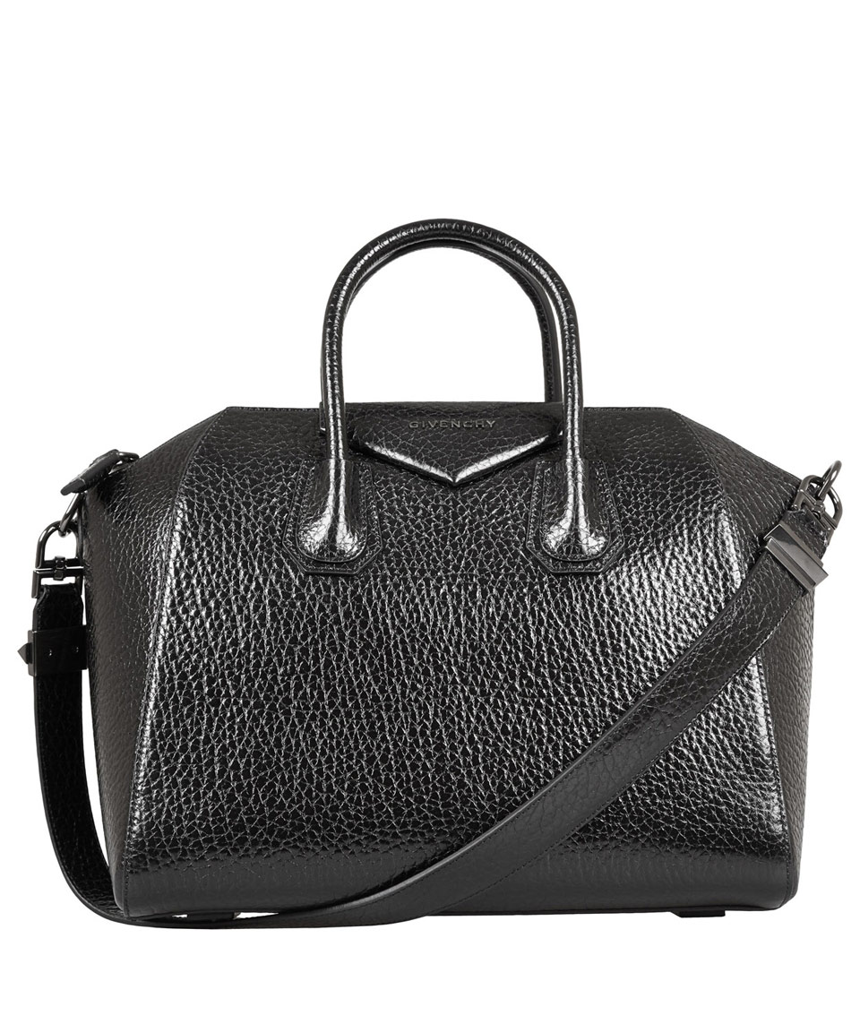 Lyst - Givenchy Medium Black Antigona Pebble Leather Tote Bag in Black