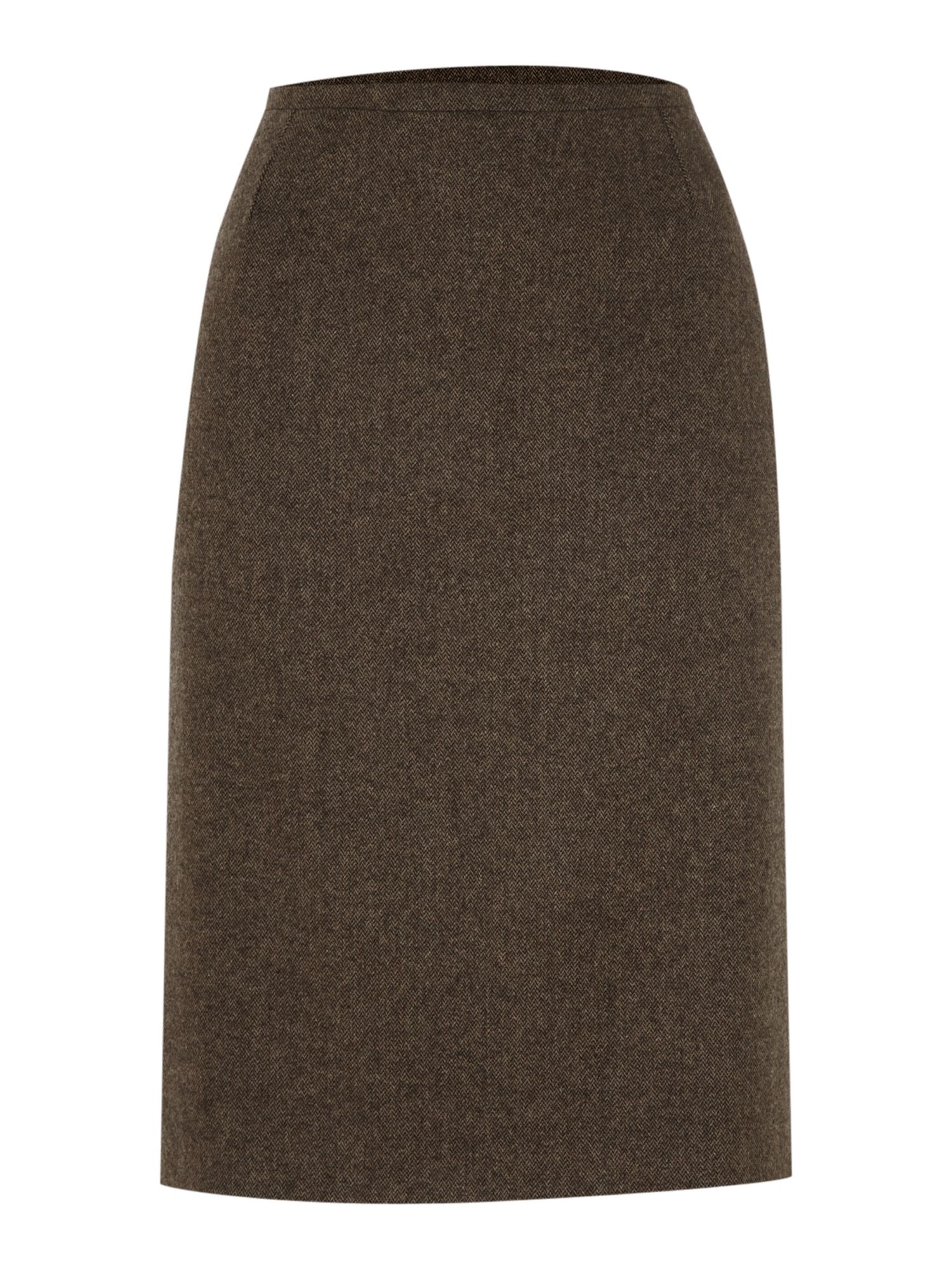 Max mara studio Sondalo Tweed Pencil Skirt in Brown | Lyst