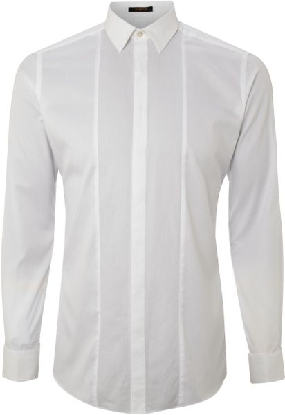 Simon Carter Multi Texture Shirt in White for Men | Lyst