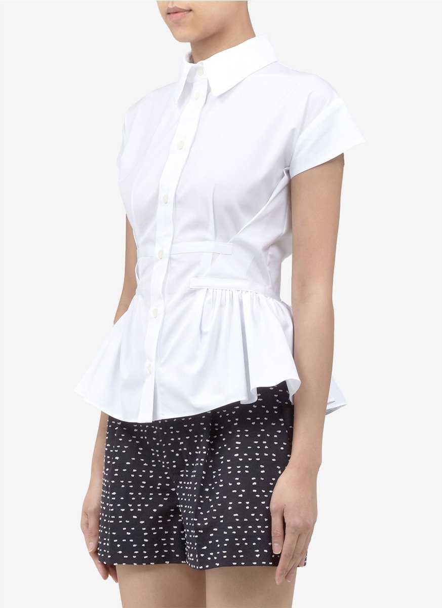 peplum white shirt