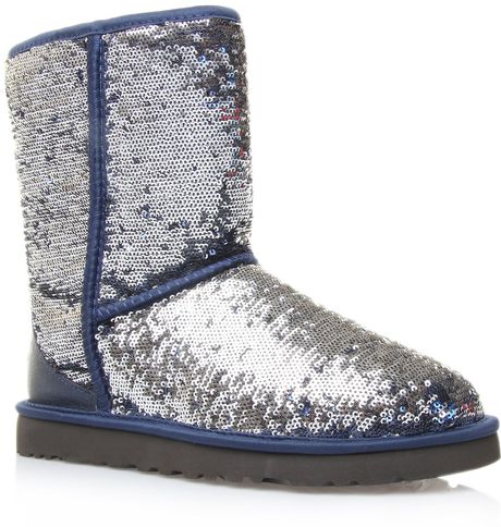 Ugg Classic Short Sparkle Boots in Blue for Men | Lyst