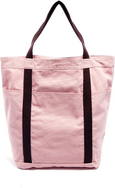 American Apparel Canvas Tote Bag in Pink (Blushpinkbrown) | Lyst
