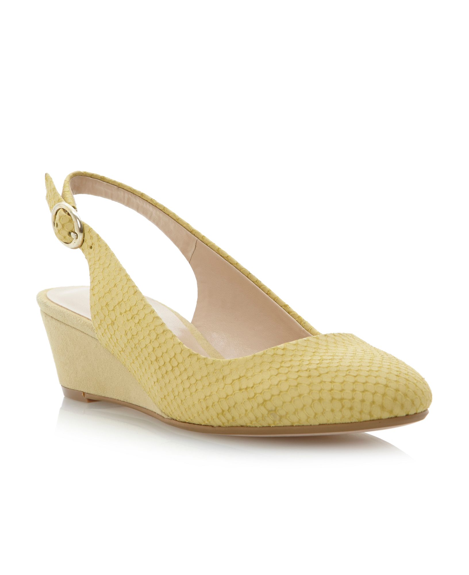 Dune Consort Sling Back Wedge Court Shoes in Yellow | Lyst
