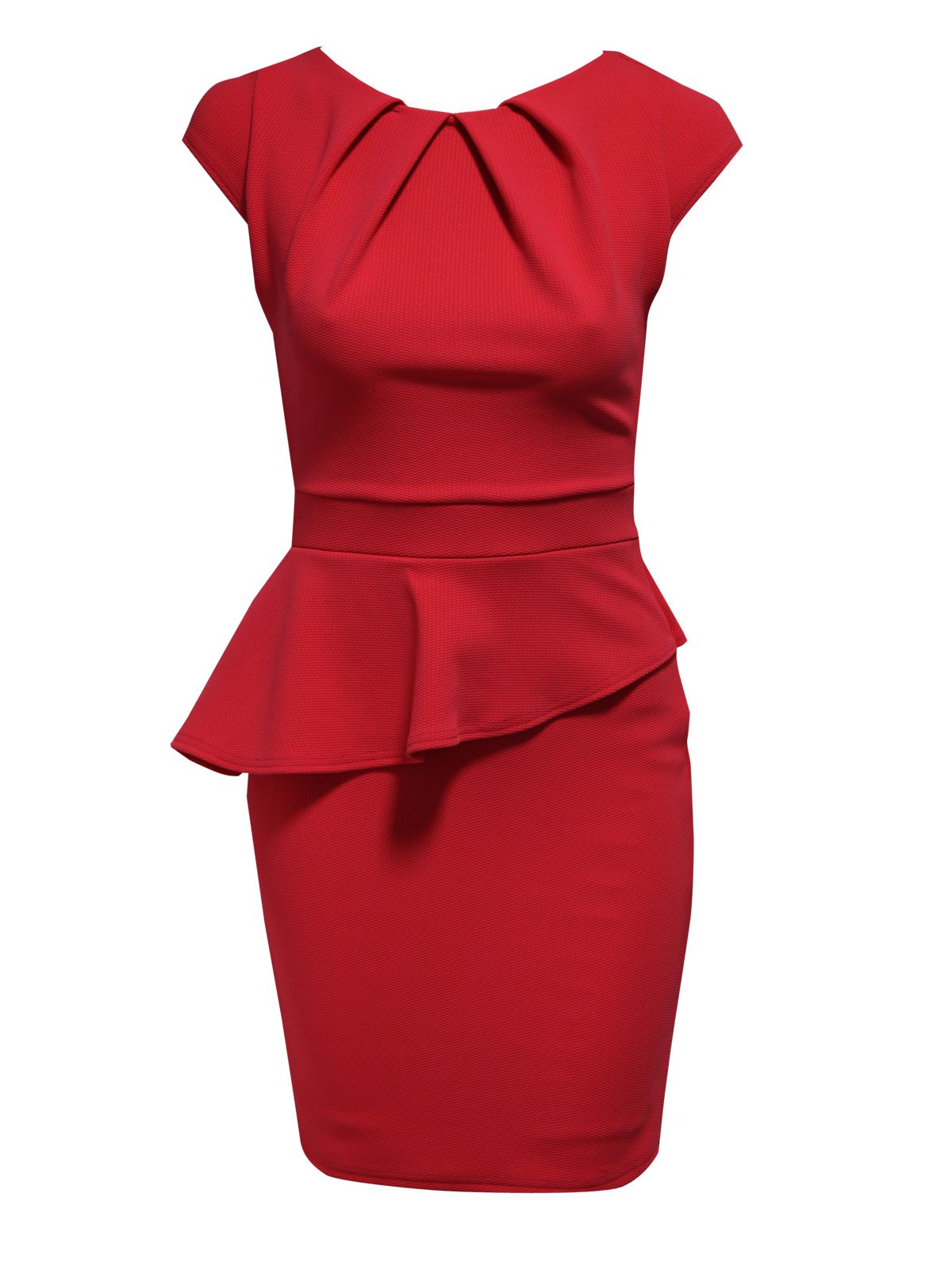 Jane norman Peplum Dress in Red | Lyst