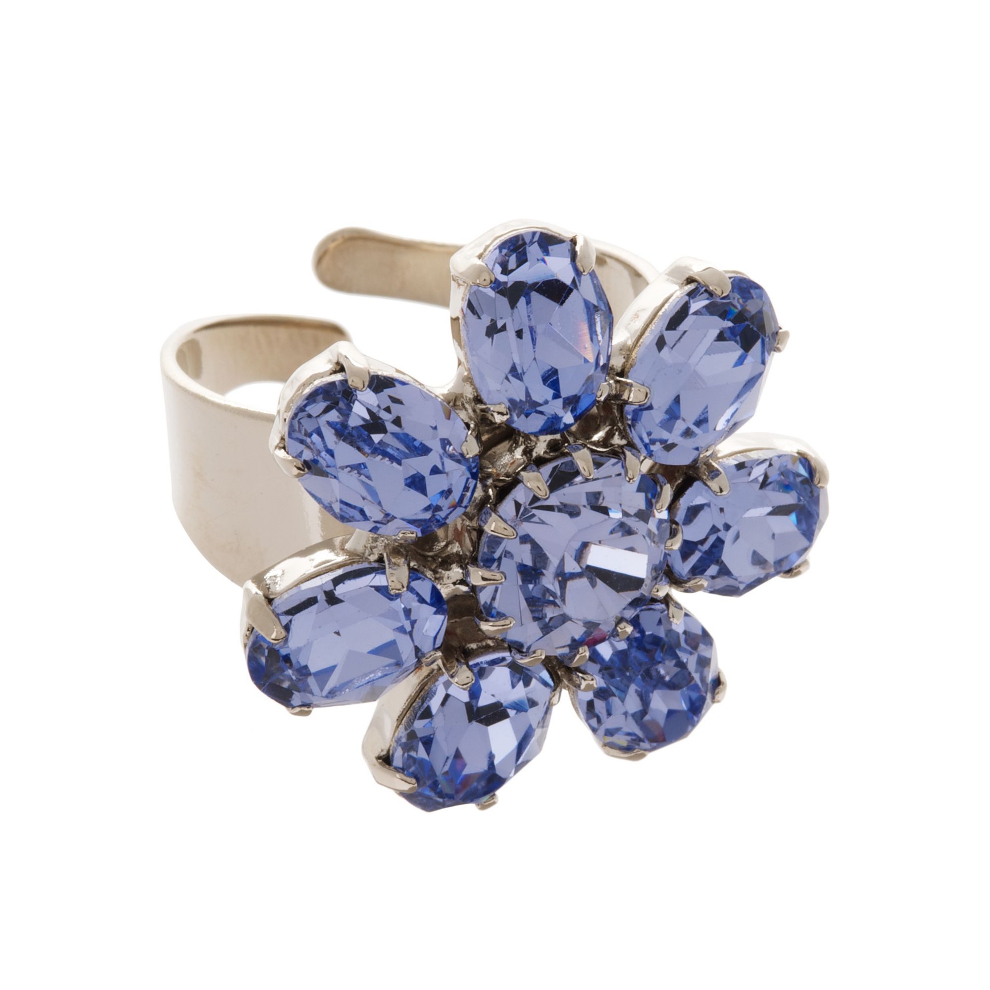 Martine Wester Bridal Crystal Flower Ring in Purple (Lavender) | Lyst