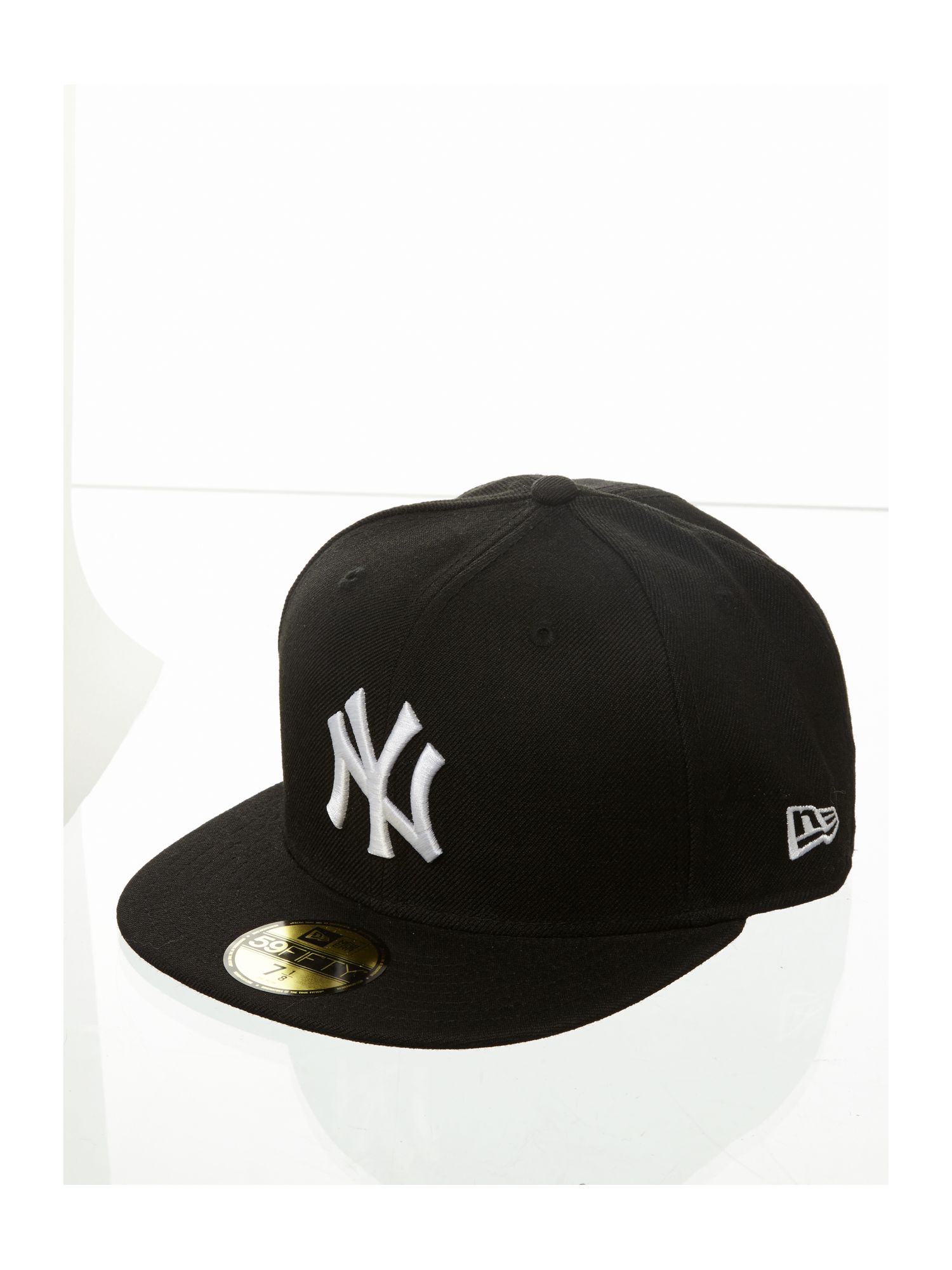 New Era New York Yankees 59 Fifty Fitted Cap in Black for Men (Black ...