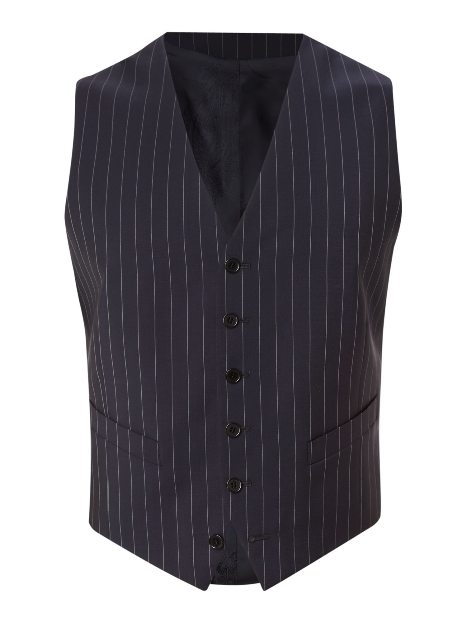 Paul smith Pinstripe Waistcoat in Gray for Men | Lyst