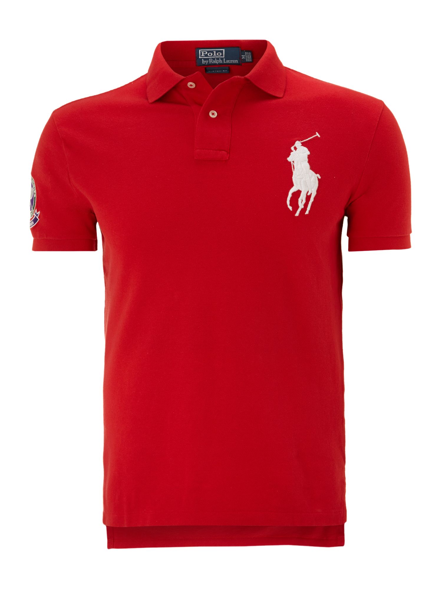 Polo ralph lauren Wimbledon Big Pony Mesh Polo Shirt in Red for Men | Lyst