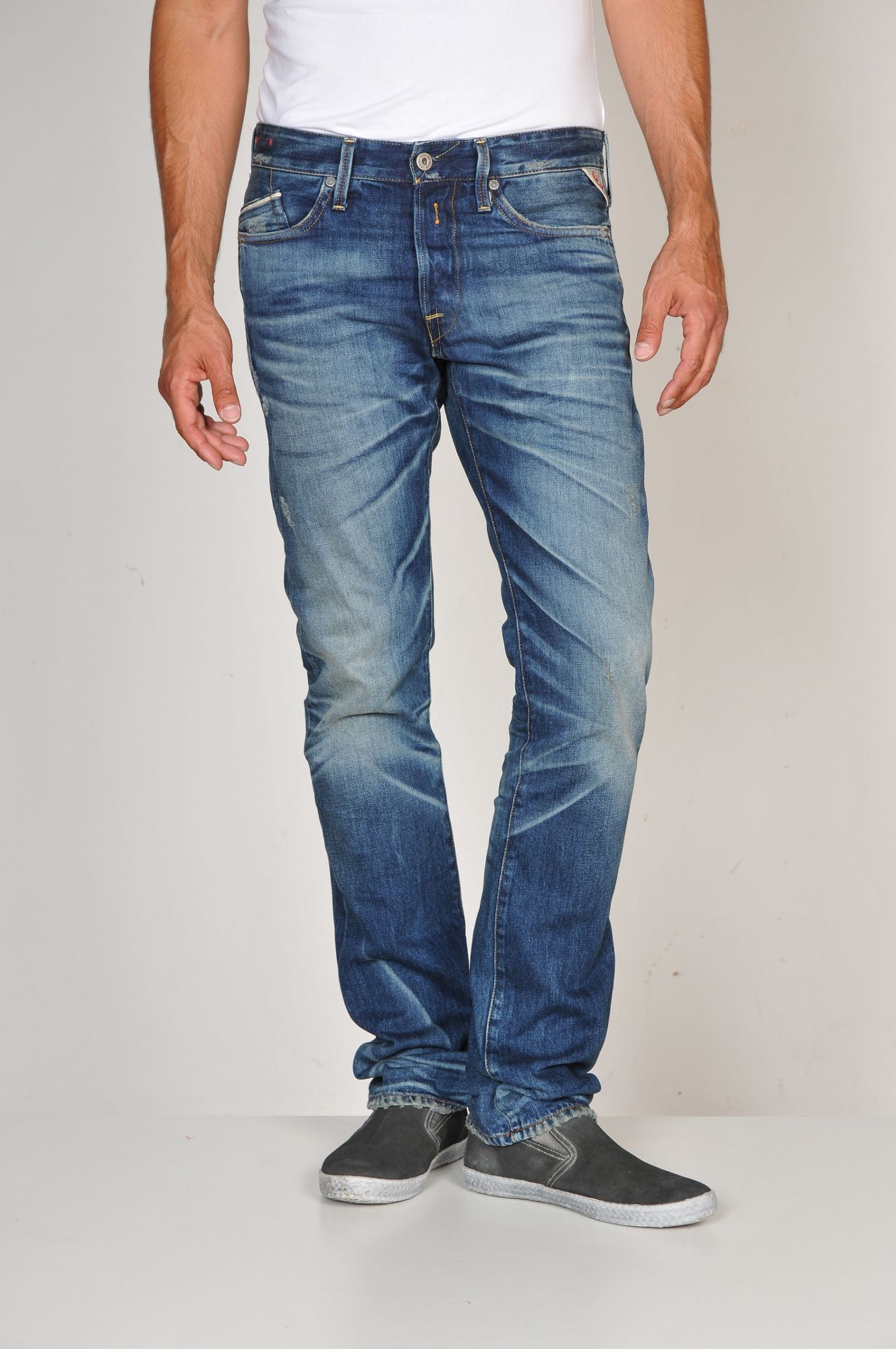 Replay Waitom 502 Regular Slim Fit Jeans in Blue for Men | Lyst