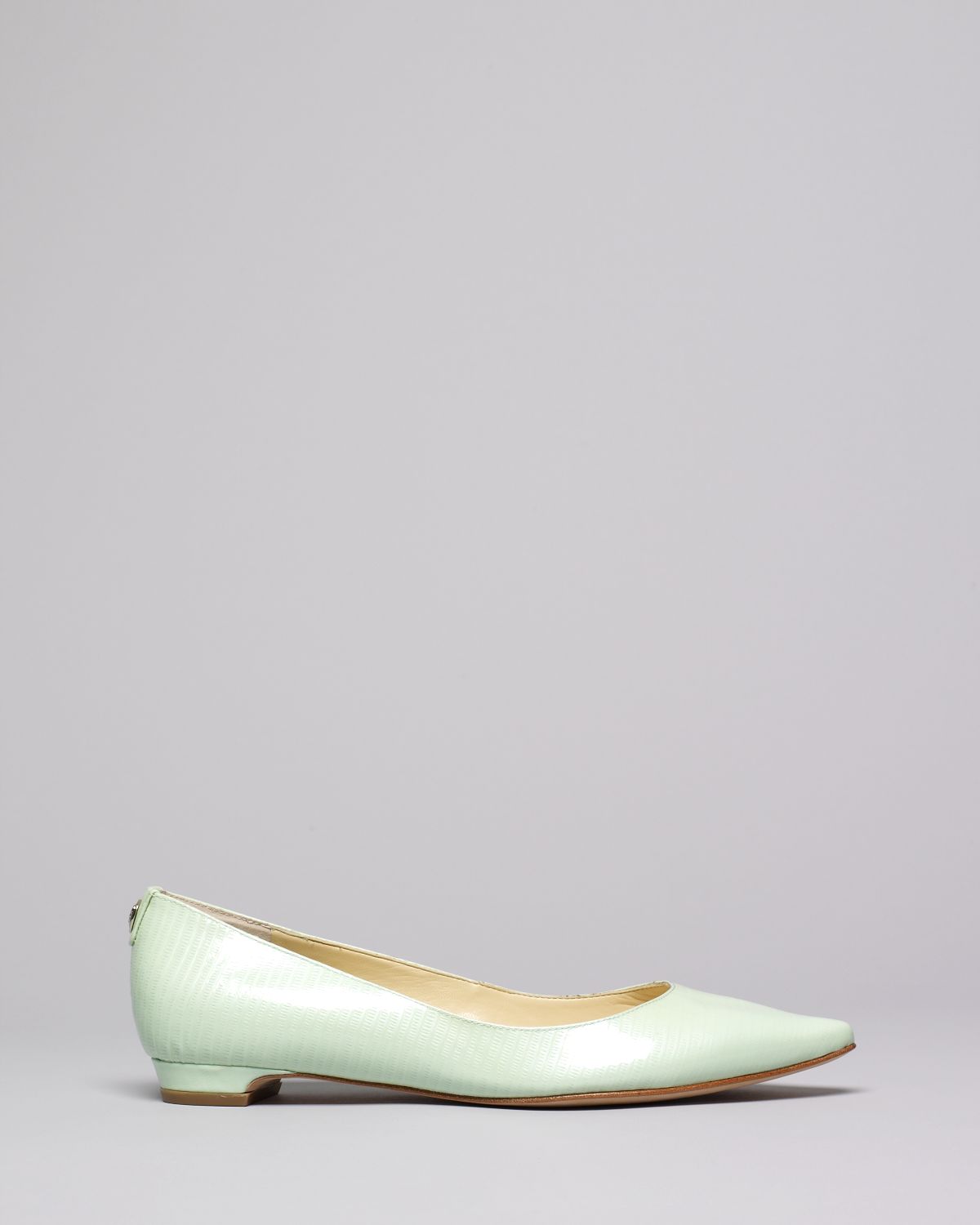 orange pointed toe flats
