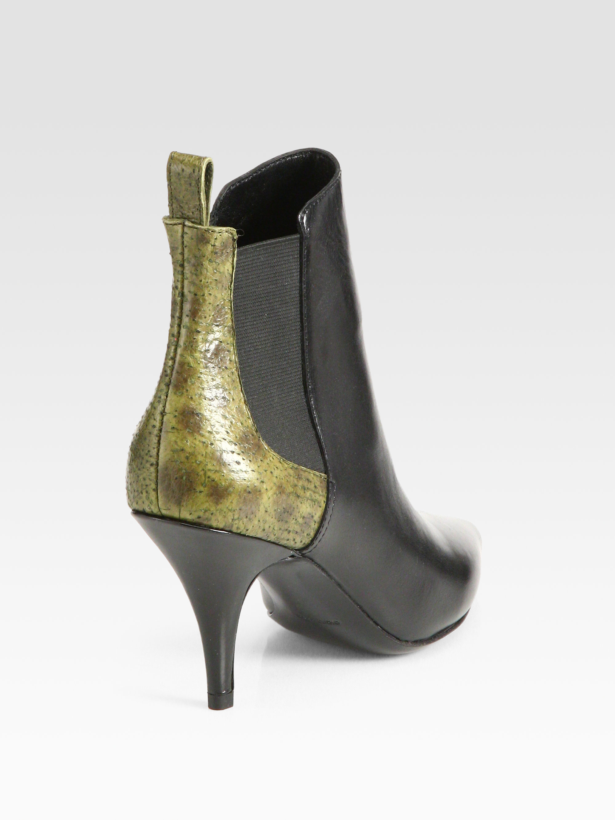 skin ankle boots