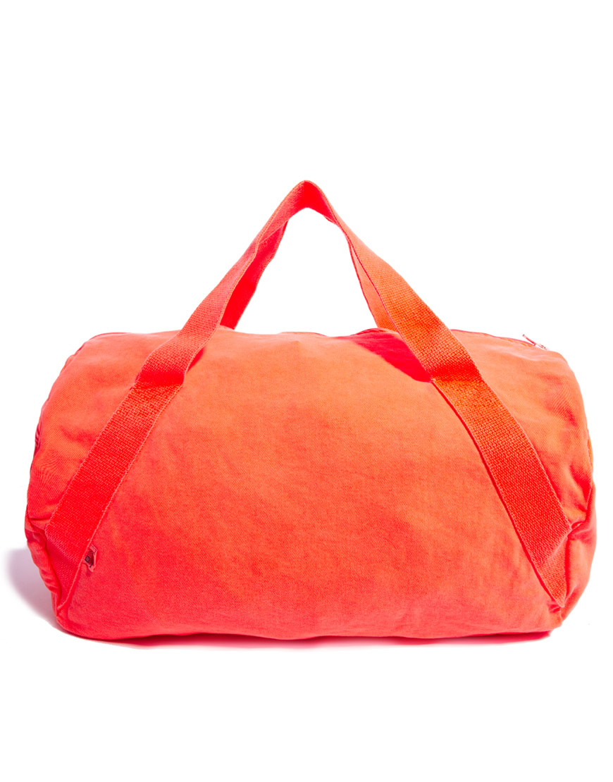 Lyst - American Apparel Denim Duffle Gym Bag in Orange
