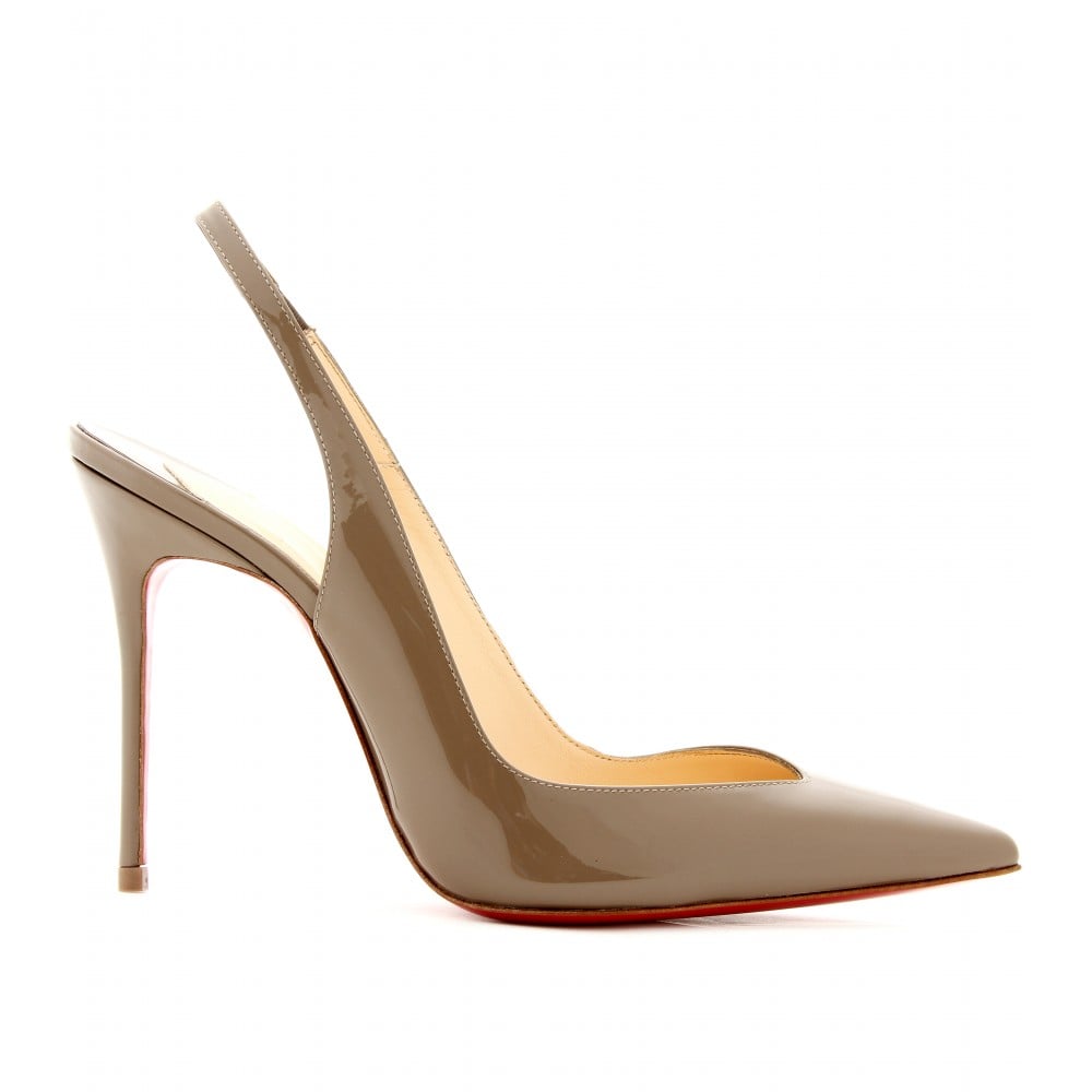 shoes louboutin replica - Christian louboutin Fleuve 100 Patent Leather Slingback Pumps in ...