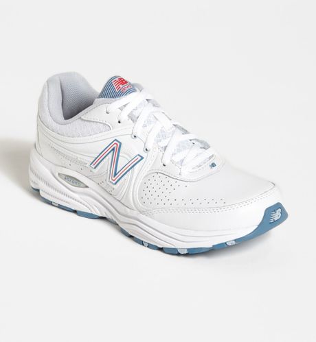 New Balance 840 Walking Shoe in White (White/ Pink) | Lyst