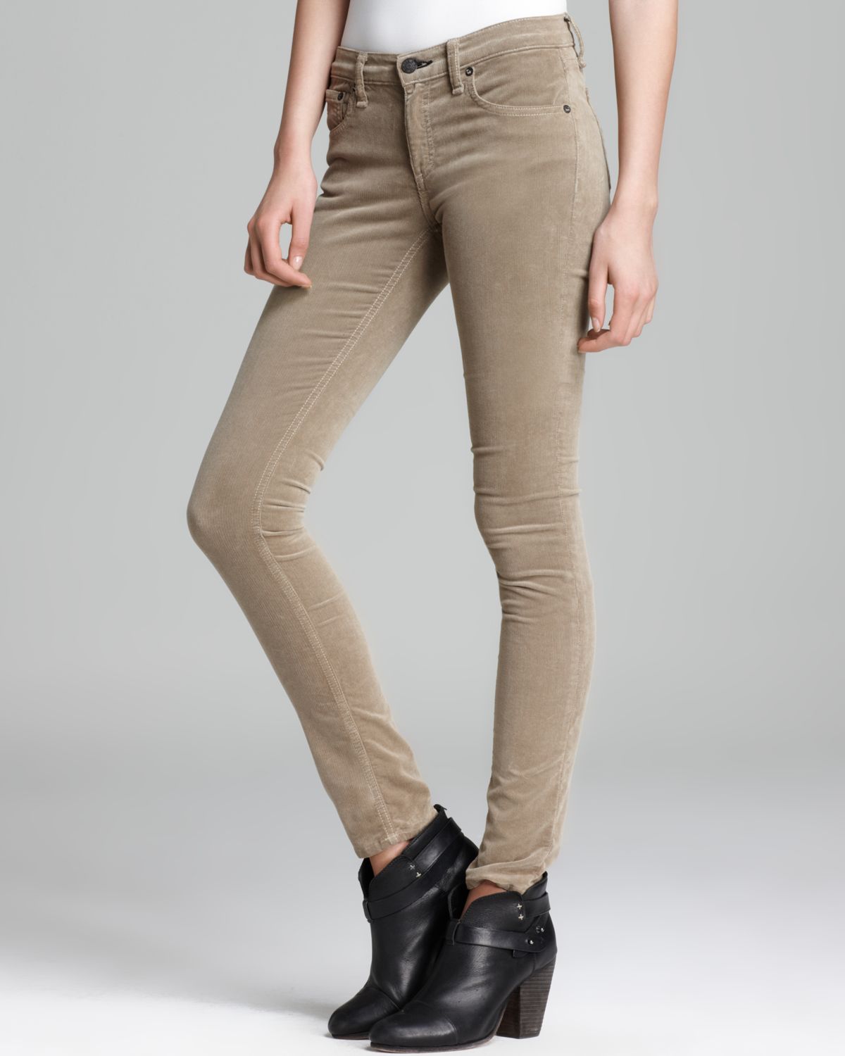 Rag & Bone Jeans The Skinny in Desert Khaki Cord in Beige (Desert Khaki ...