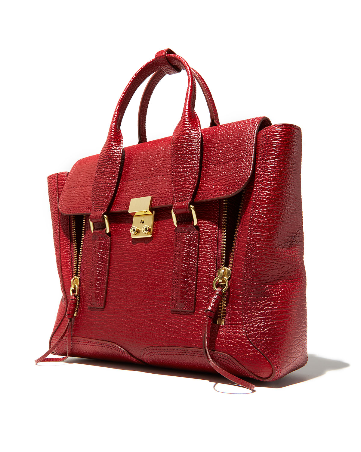 Lyst 3 1 Phillip Lim Pashli Medium Satchel Bag Red In Gallery