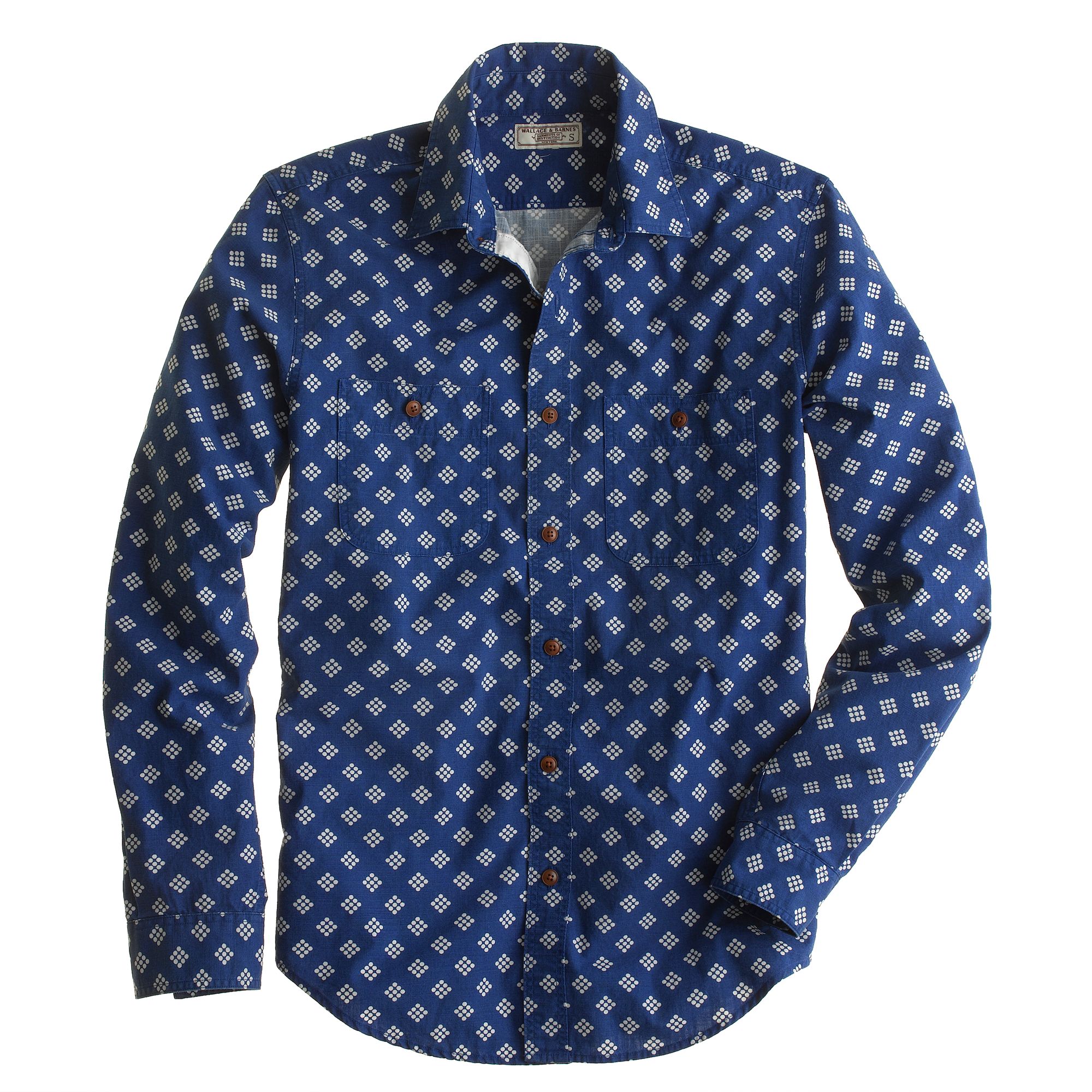 J.Crew Wallace Barnes Dot Diamond Bandana Shirt in Blue for Men - Lyst