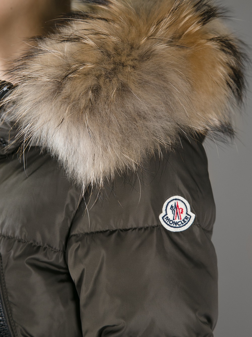 Lyst - Moncler Fragon Feather Down Coat in Gray