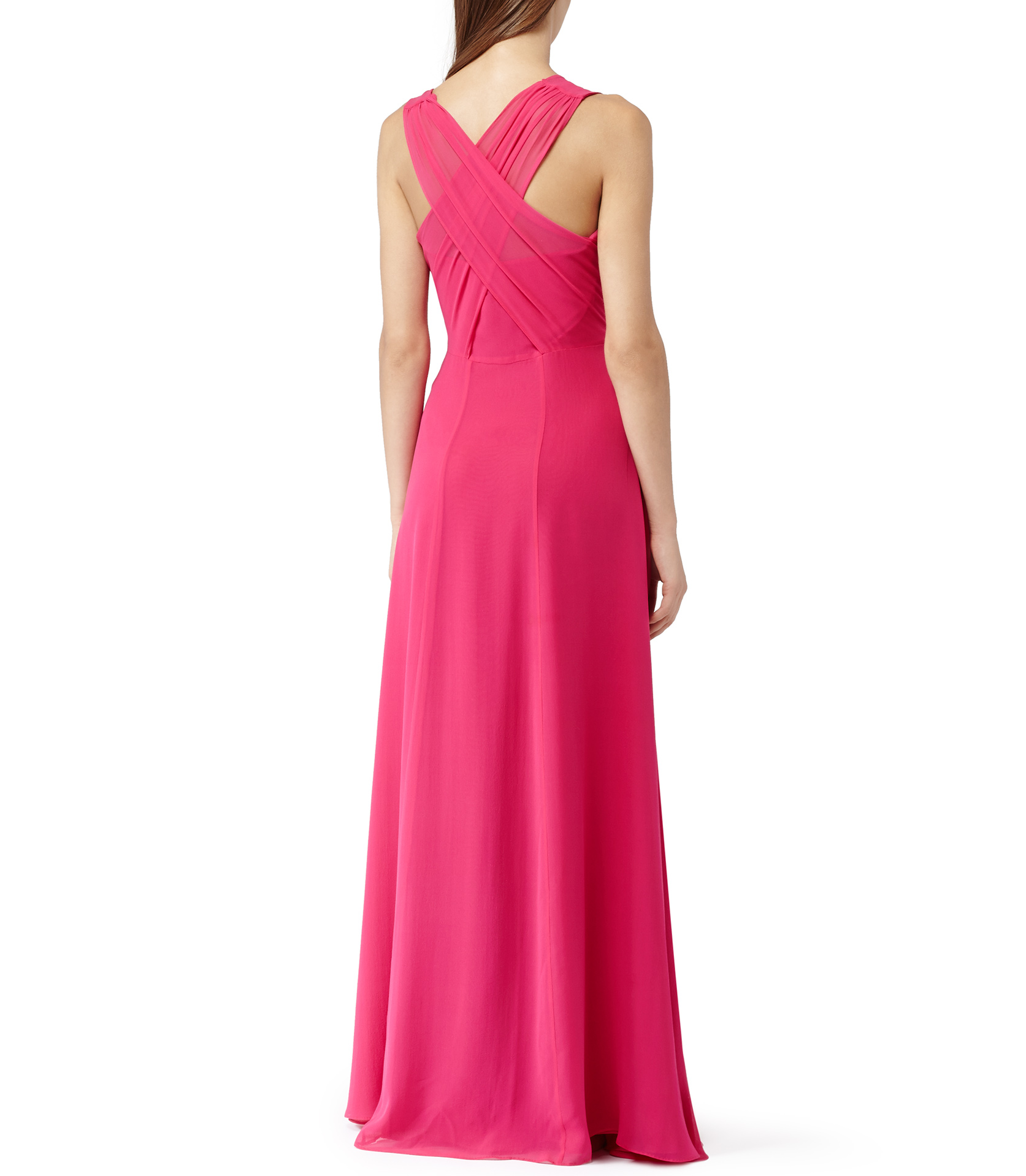 Lyst - Reiss Alice Maxi Silk Maxi Dress in Pink