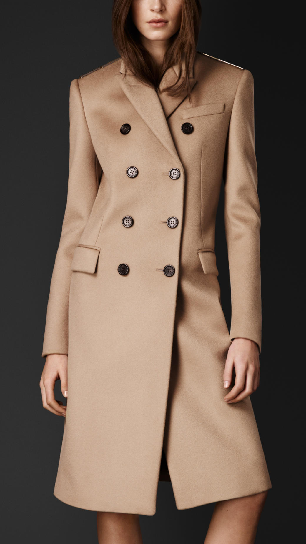 Burberry Bonded Cashmere Chesterfield Coat in Black | Lyst