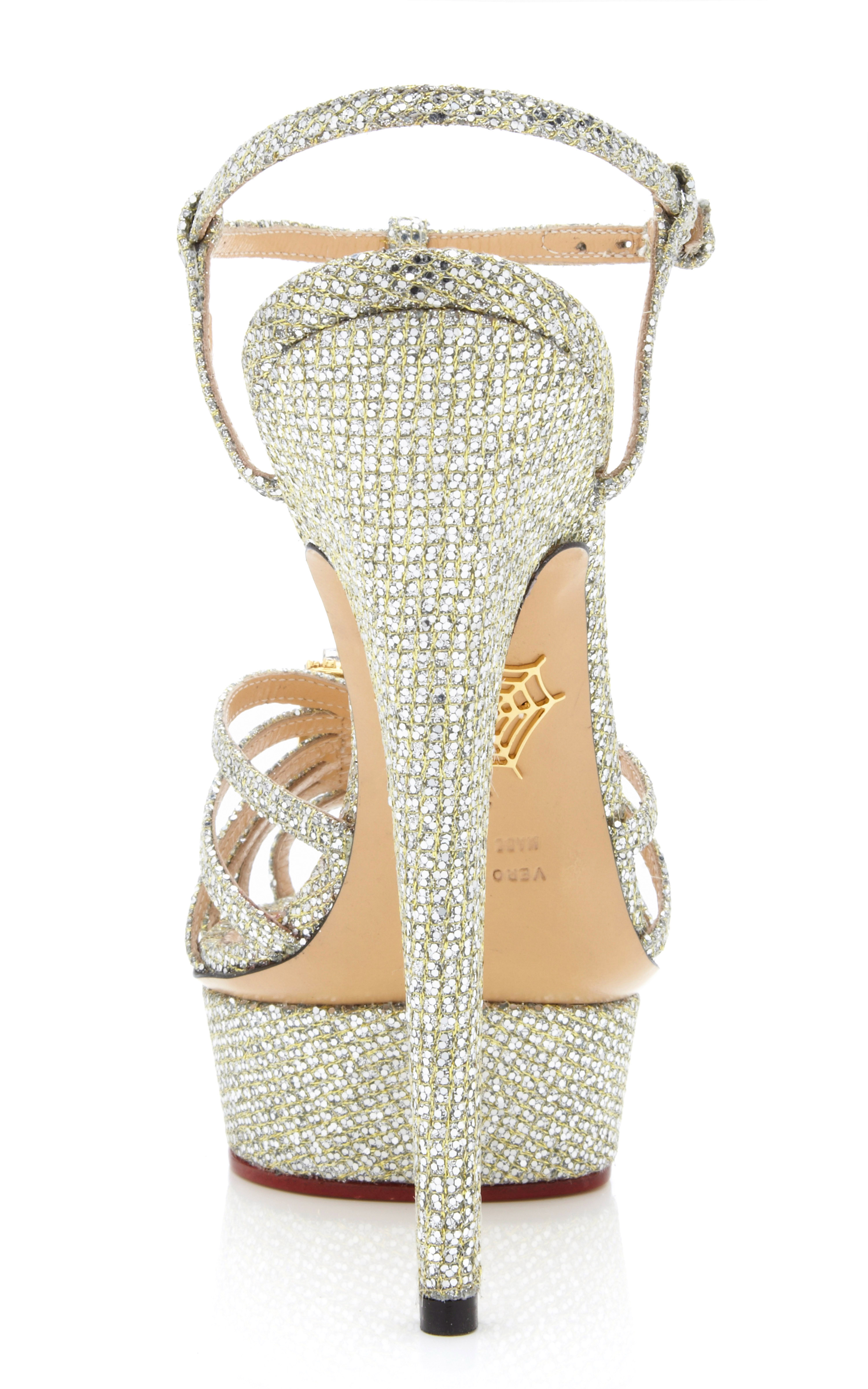 platinum sandals evening