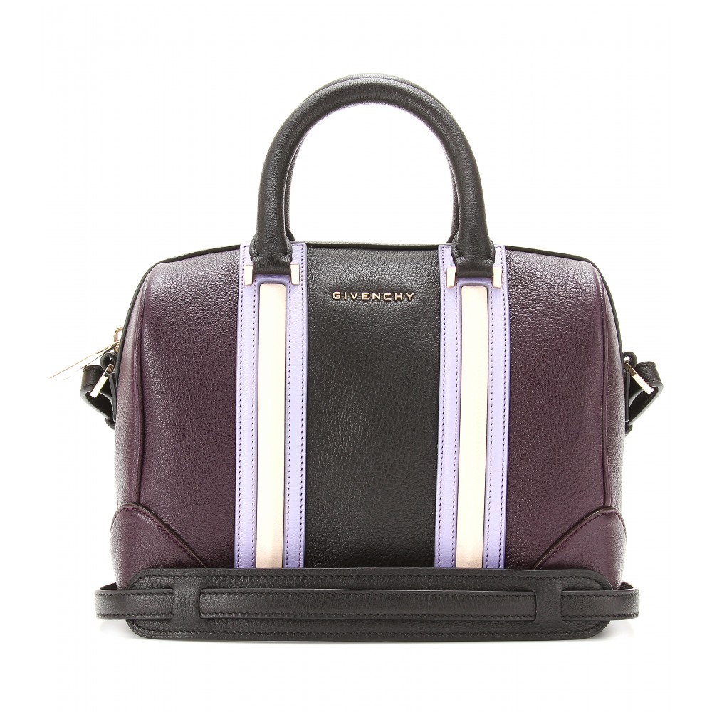 Lyst Givenchy Lucrezia Mini Leather Bowling Bag in Purple