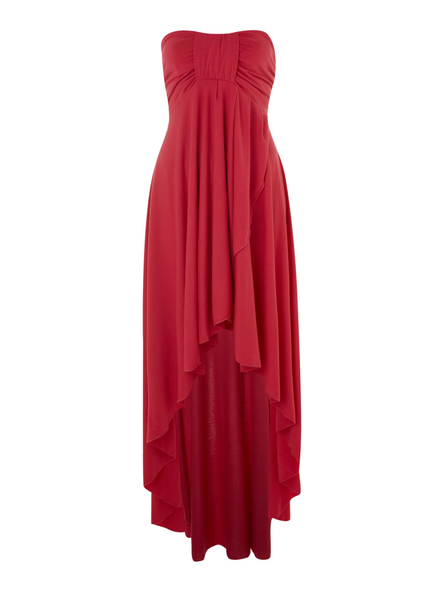 Izabel london Waterfall Hem Maxi Dress in Pink | Lyst