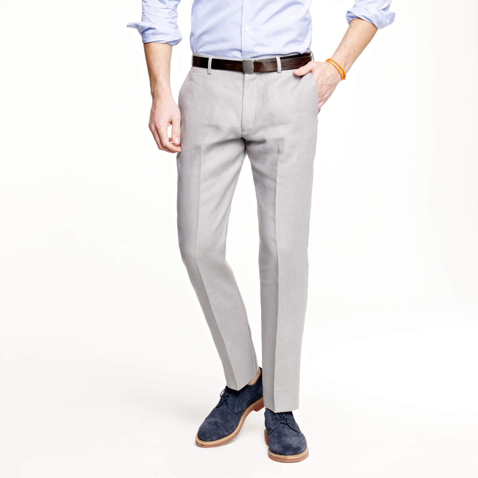 J.crew Ludlow Slim Suit Pant in Irish Linen in Gray for Men (grey) | Lyst