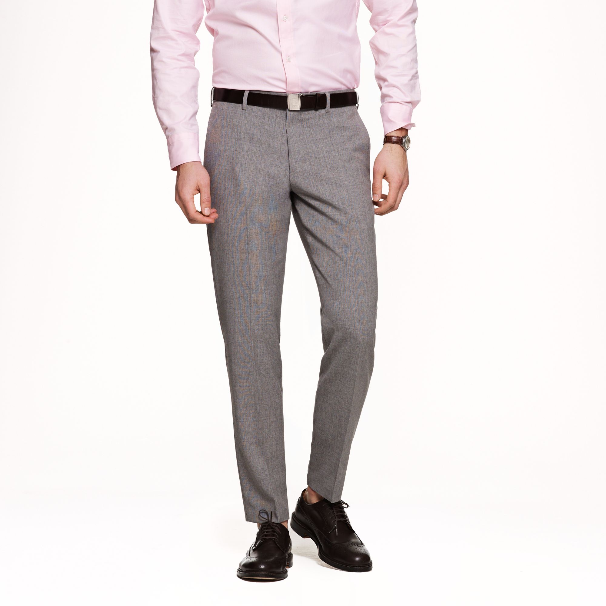 J.crew Ludlow Slim Suit Pant in Light Charcoal Italian Worsted Wool in ...