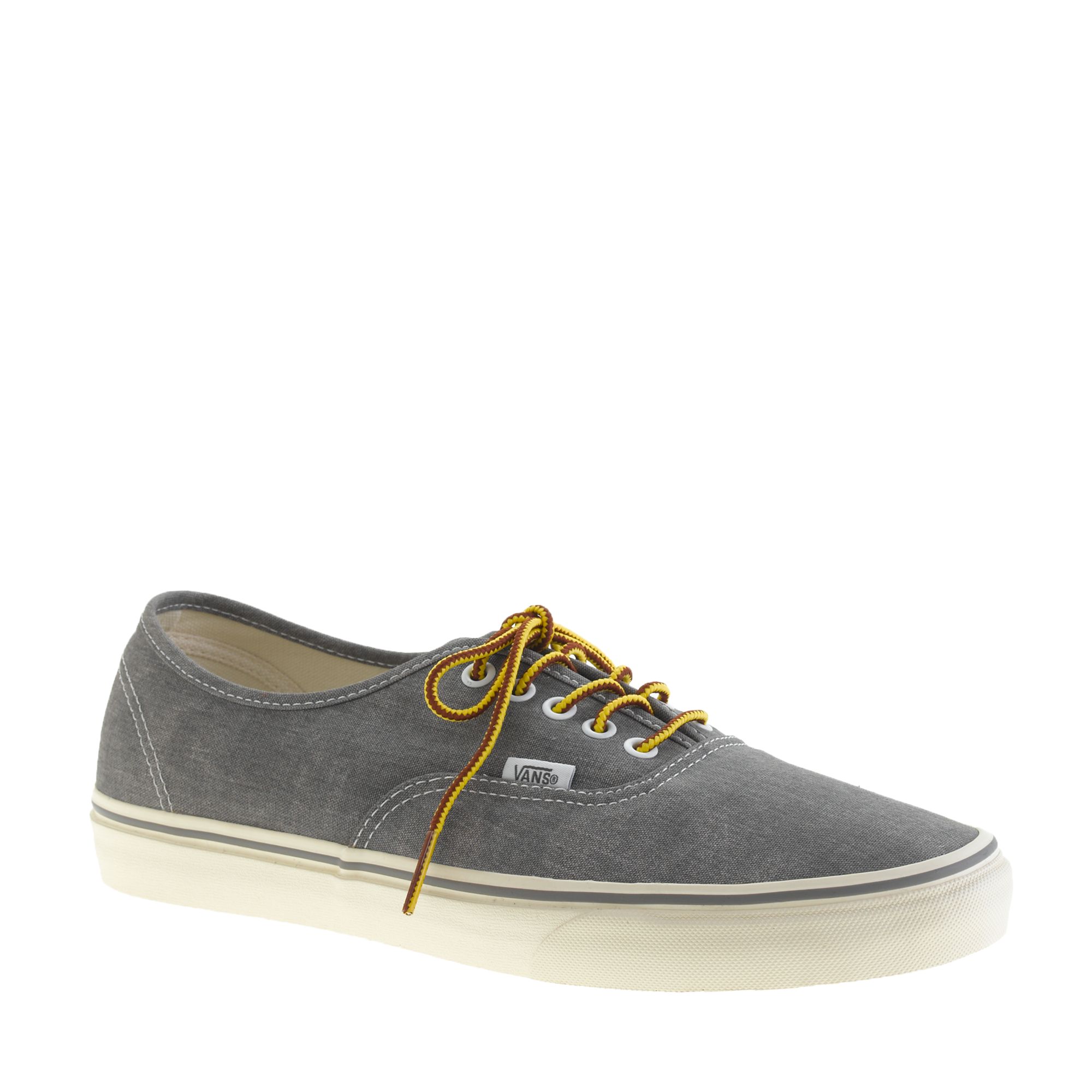 J.crew Vans Washed Canvas Authentic Sneakers in Silver for