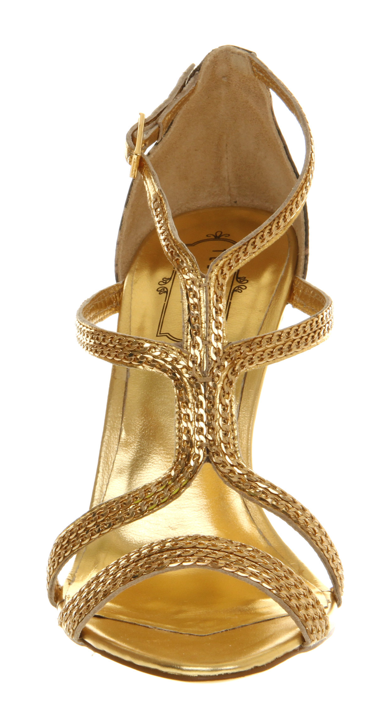 Ted baker Tilbey High Heel Sandal in Gold (snake) | Lyst