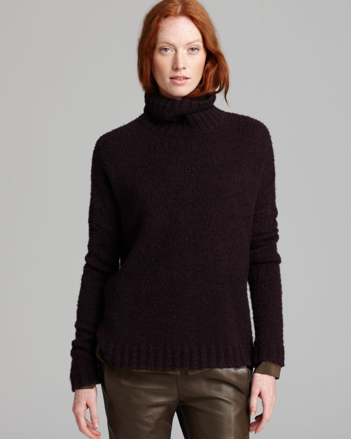 Lyst - Vince Sweater Cozy Turtleneck in Red