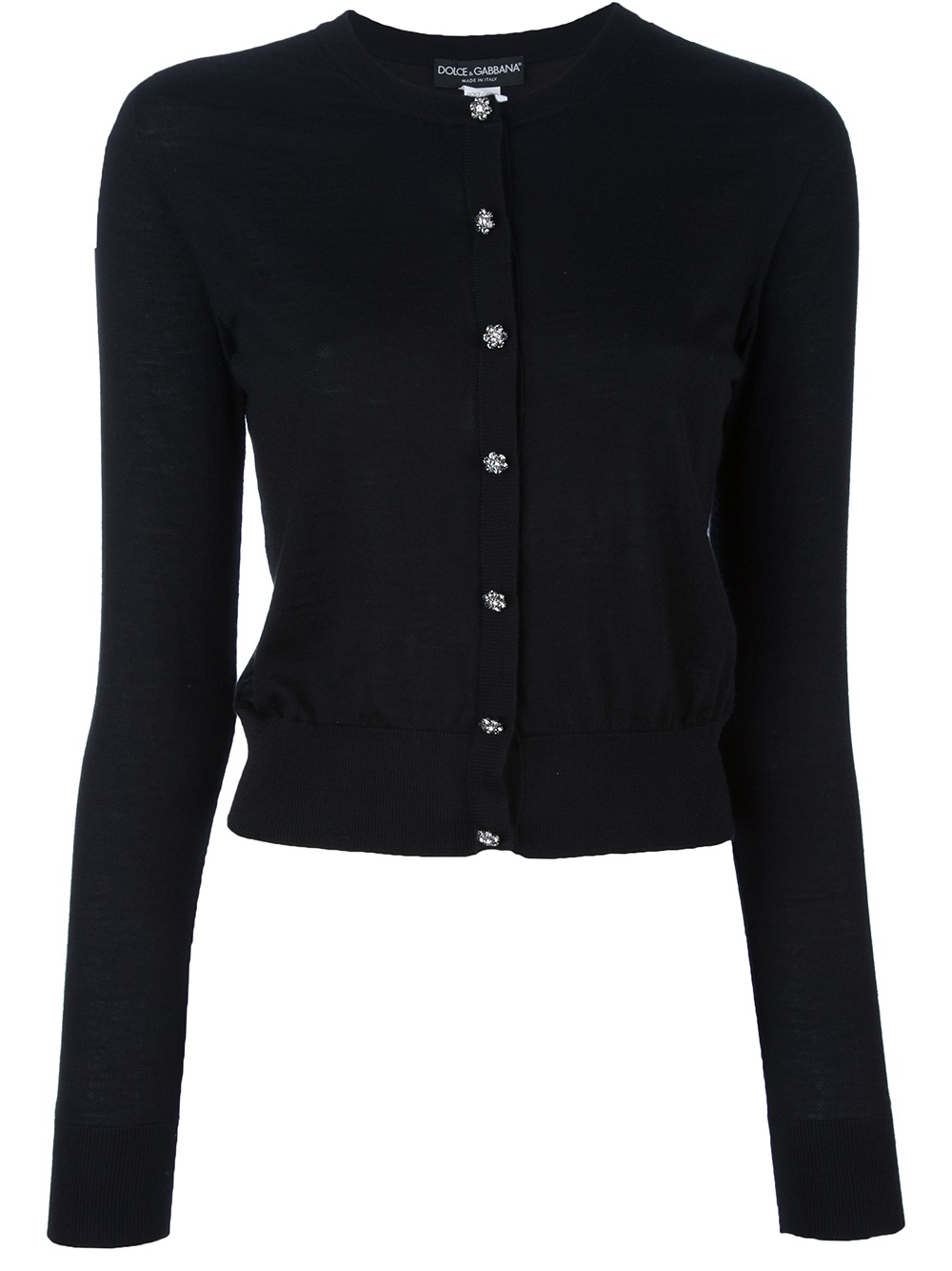 Dolce & gabbana Fitted Cardigan in Black | Lyst