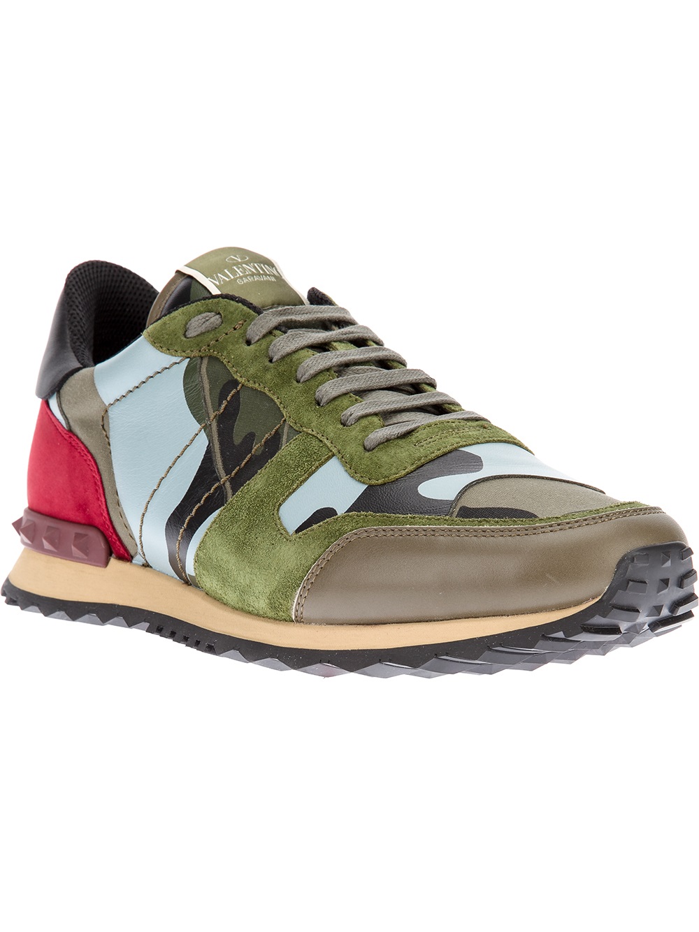 Valentino Camouflage Trainer in Green for Men | Lyst