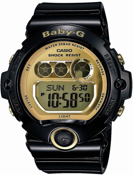 G-shock Ladies Black Case Gold Face Babyg Watch in Black | Lyst