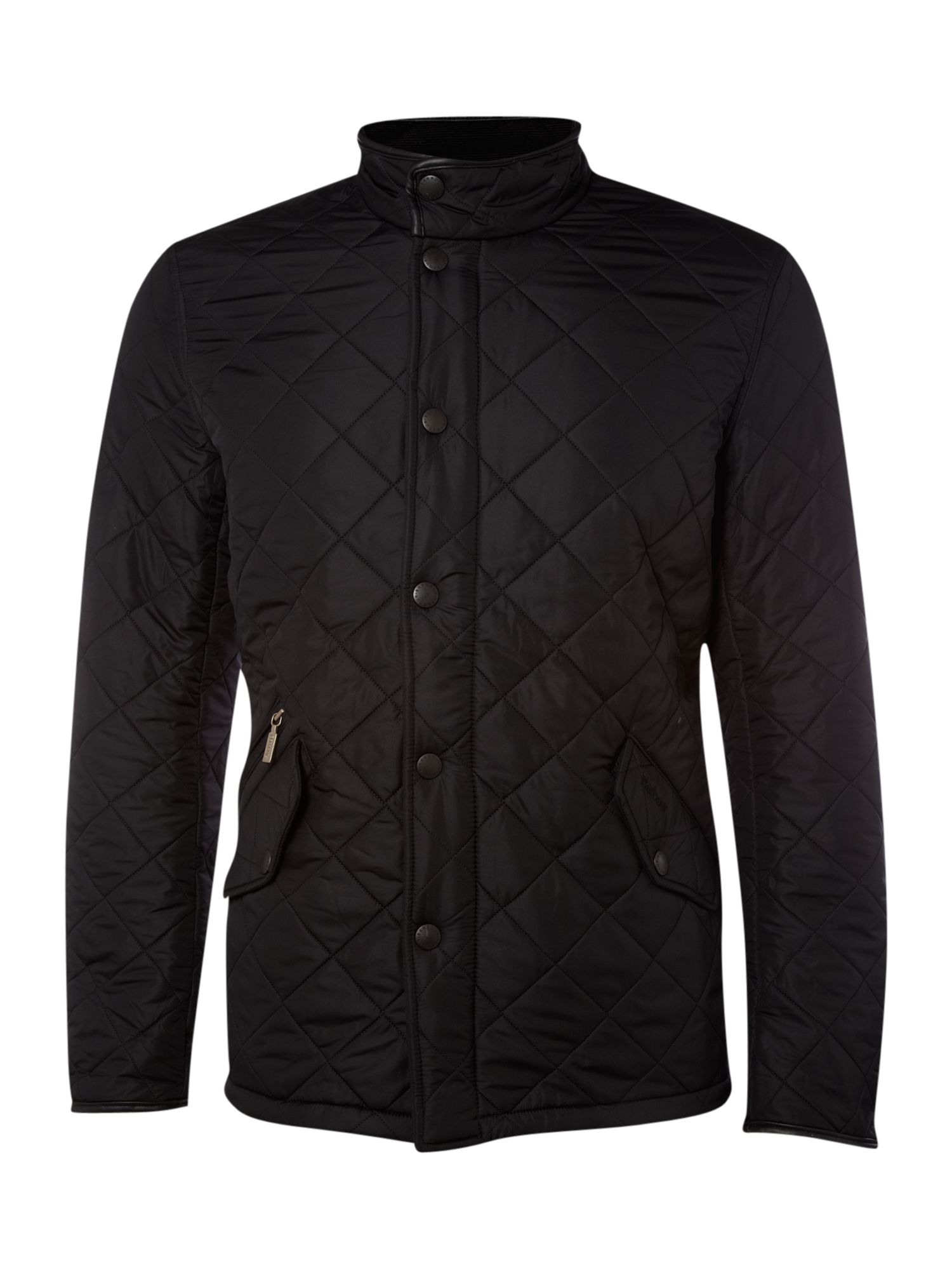 Barbour Powell Polar Quilt Chelsea Jacket in Black for Men | Lyst