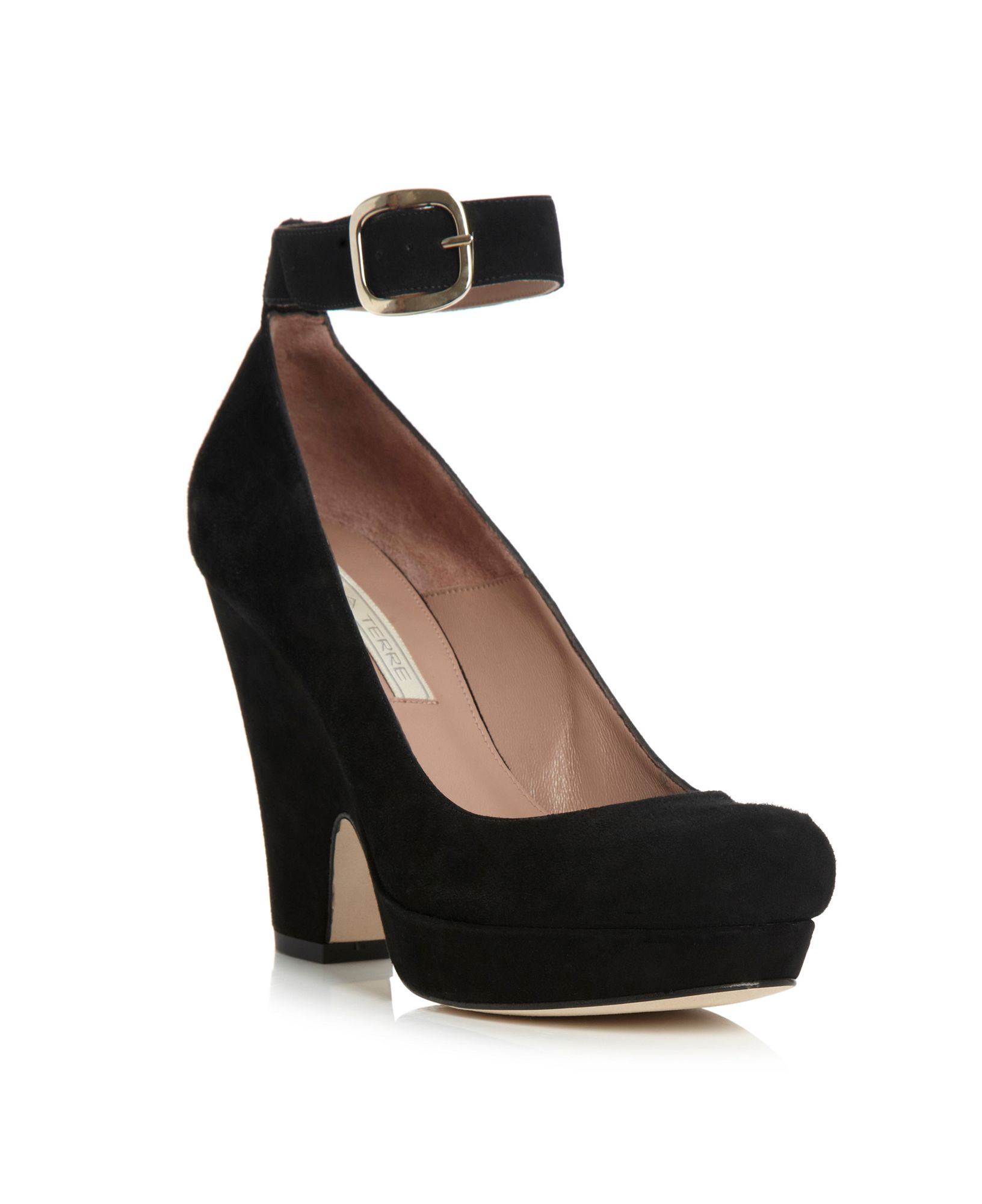 Pied A Terre Adler Ankle Cuff Court Shoes in Black | Lyst