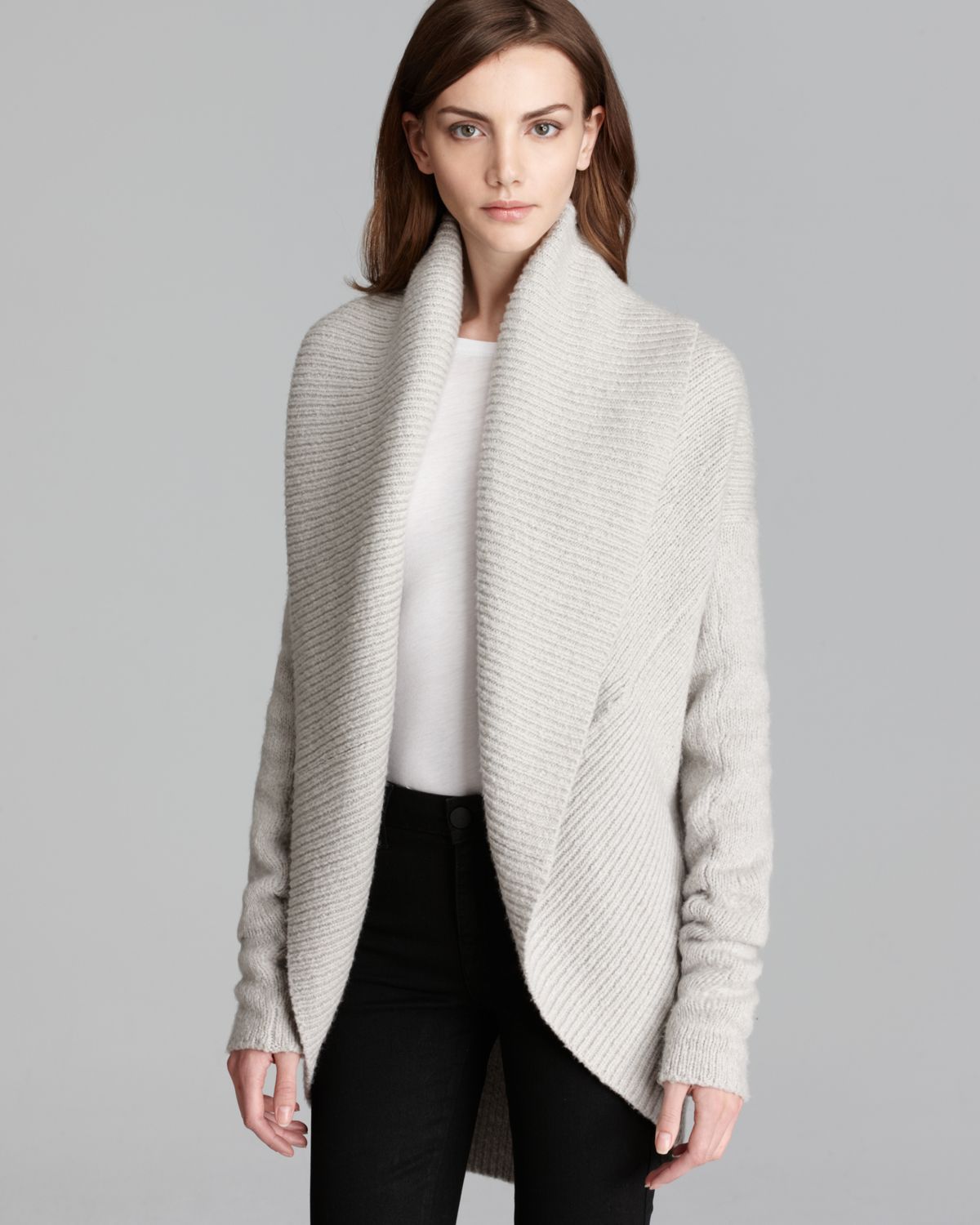 Lyst - Vince Cardigan Circle in Natural