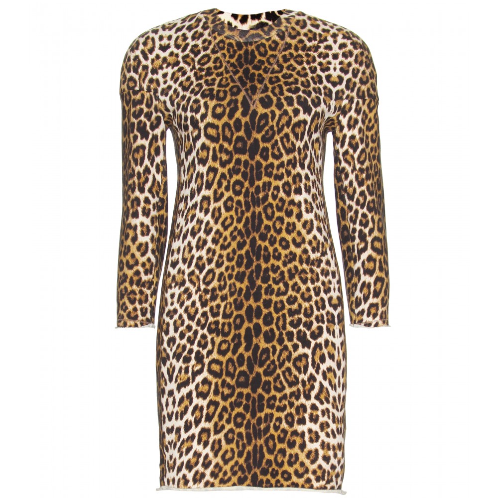 3.1 phillip lim Leopard-print Cotton Dress in Brown | Lyst
