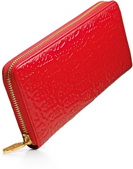 Folli Follie Logomania L Zip Wallet in Red | Lyst