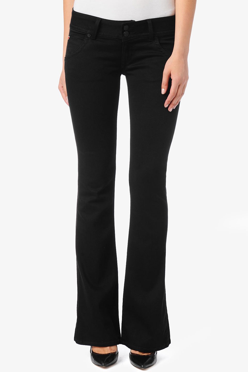 bootcut black trousers