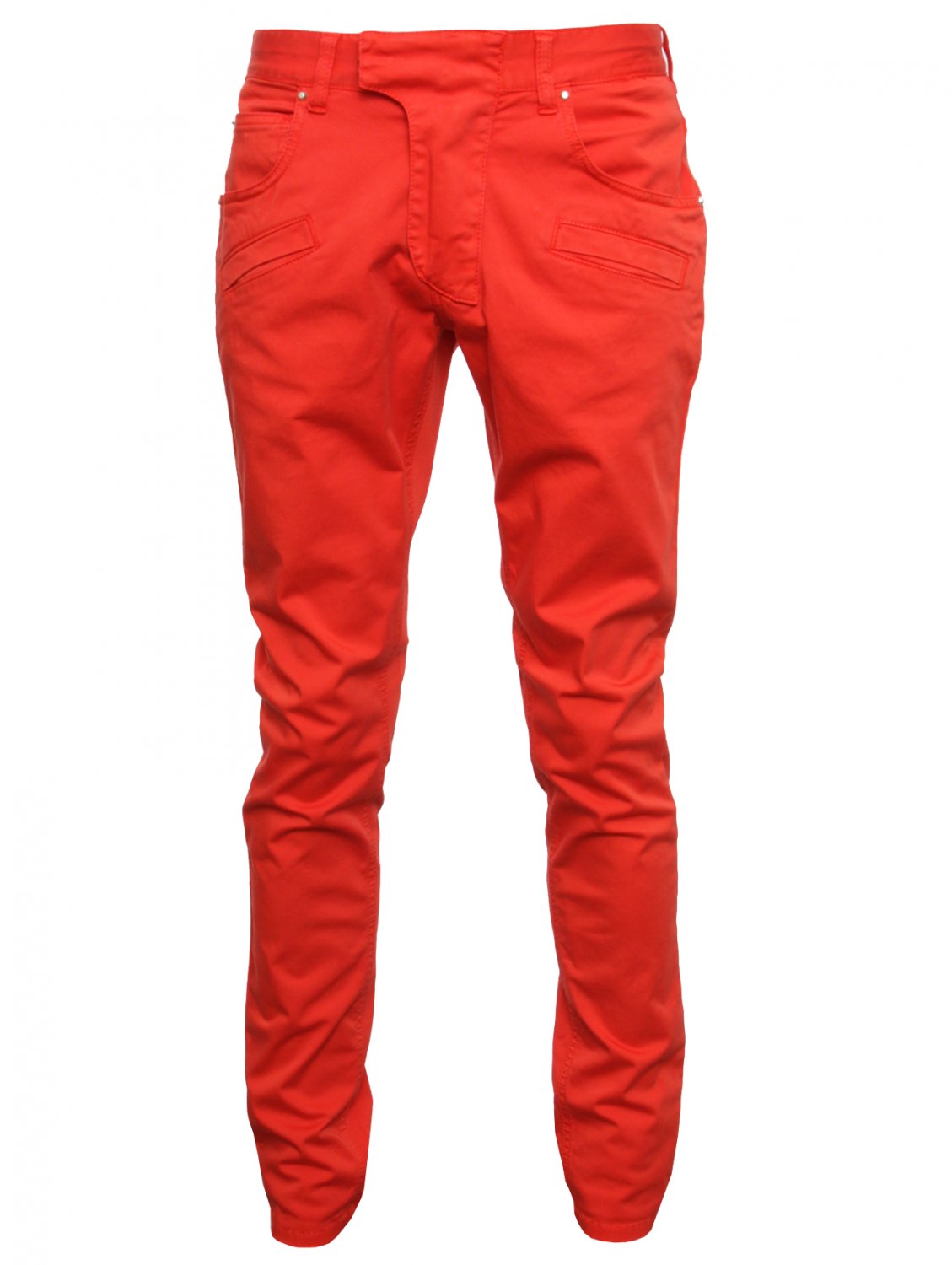 Balmain Slim Fit Cotton Jeans Bright Red in Red for Men | Lyst